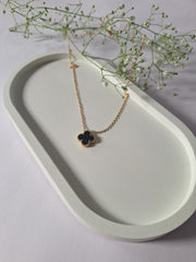 Midnight Clover Necklace